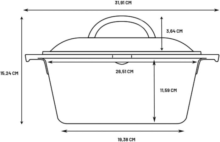 Lodge Cast Iron Dutch Oven ( 5.7 L) - Image 3