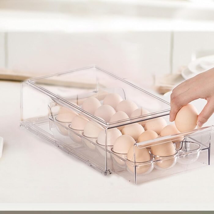 Gzsekken Egg Holder for Fridge, Egg Storage Container - Image 3