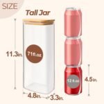 ComSaf 2100ml Rectangle Glass Storage Containers with Lids - Image 2