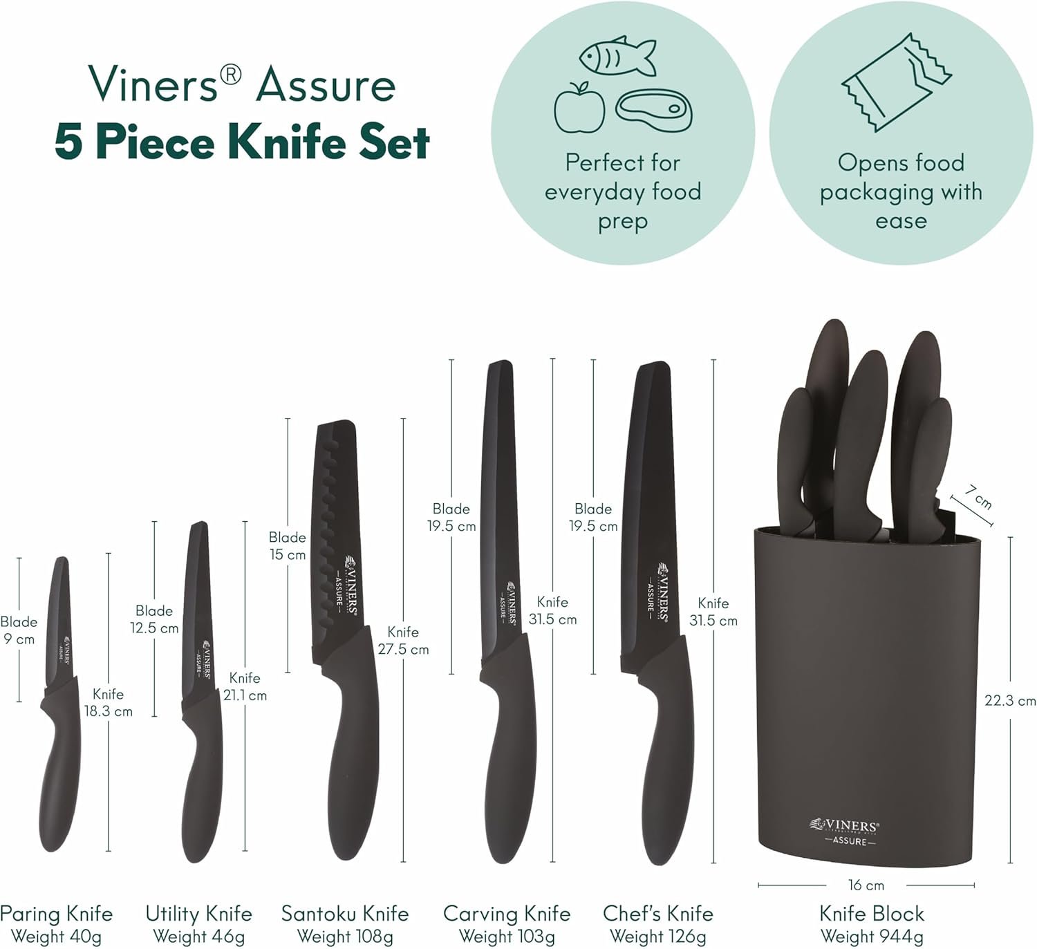 71Ih+D-DJML._AC_SL1500_ Viners Assure 5 -Piece Knife Block Set - Image 4