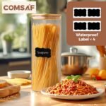 ComSaf 2100ml Rectangle Glass Storage Containers with Lids - Image 5
