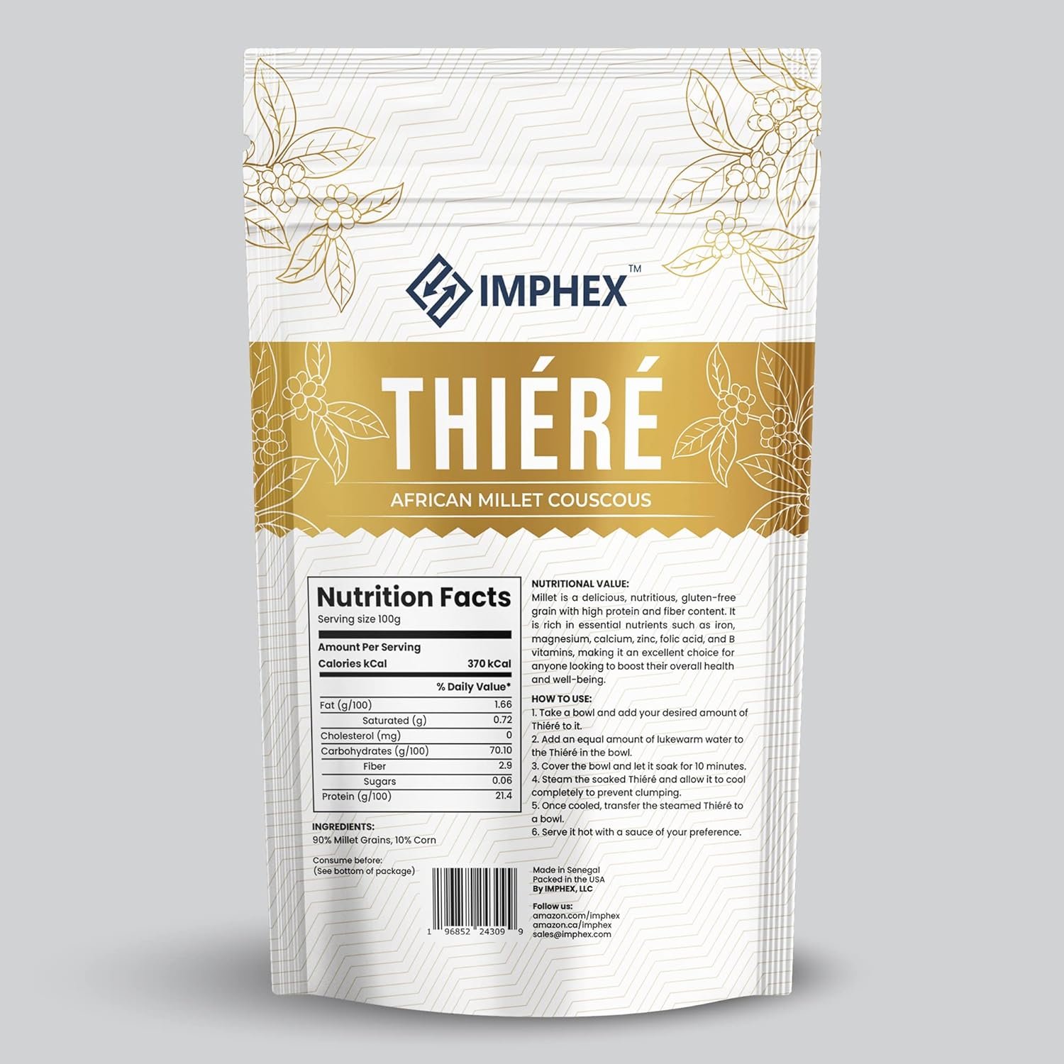 81d8wrph6VL._SL1500_ Imphex Thiere Couscous (500 g) - Image 2