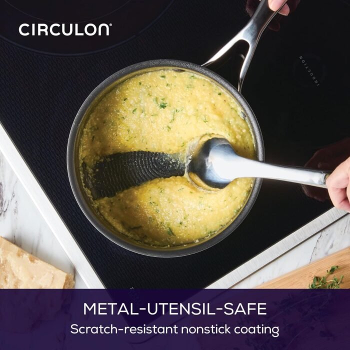 Circulon Scratch Defense Stainless Steel Saucepan with Extreme Non Stick - Image 3