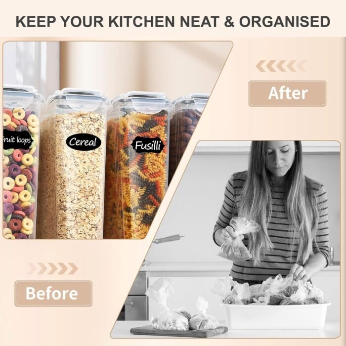 YASHE Cereal Storage Containers, 3Pcs Cereal Containers - Image 2