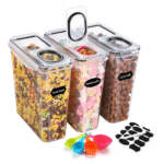 YASHE Cereal Storage Containers, 3Pcs Cereal Containers