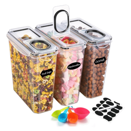 YASHE Cereal Storage Containers, 3Pcs Cereal Containers
