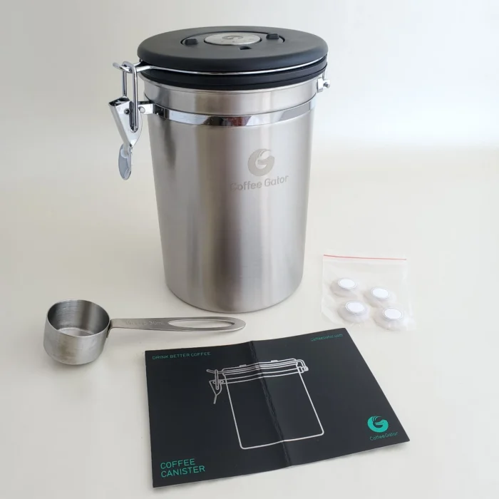 Coffee Gator Stainless Steel Canister (Large) - Image 1